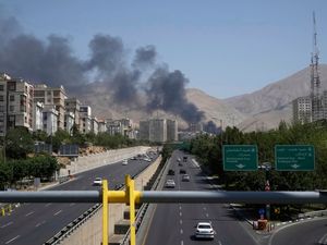 Supporting image for story: Israel strikes state-run Iranian TV after Iranian missiles kill eight