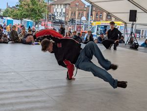 B-boy, Barney Trouble, who is competing our of London.