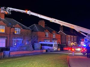 Supporting image for story: Crews use crane platform to extinguish Market Drayton chimney fire 