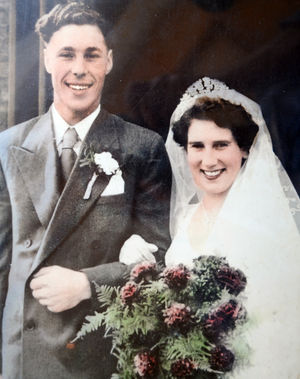 Wedding day at Doseley, August 21, 1954.