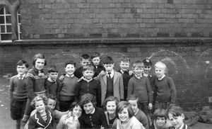 St Georges CofE Junior School pupils circa 1960. This picture was shared by Roger Tranter who was sent it by his younger brother Graham, who said: ‘There are a number of people I recognise, back row, centre, Liz Storey, middle row, tall girl second from left. (I think) Martin Yates, middle row, third from left. Keith Owen, middle row, fourth from left. Barry Smith, middle row, sixth from left (in a jacket and tie). Graham Tranter middle row, seventh from left. Barry Jones, middle row, eighth from left. Paul (?), middle row, ninth from left (in the cap). Robert Phillips, middle row, ninth from left, Elizabeth Taylor, kneeling at the front, second face from the right. Meryl Holmes,- front row, kneeling, third complete face from the left. Also in the photograph but I am unable to put a face to the name: John Corkin, Susan Collins, Ashley Smith.' 