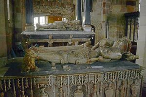 An historic tomb inside the church 