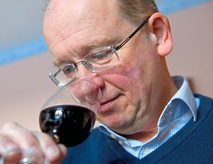 All about the swirl – Gary has a 
nose for a good grape