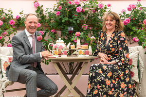 David Austin with Emma Bridgewater at the Chelsea Flower Show