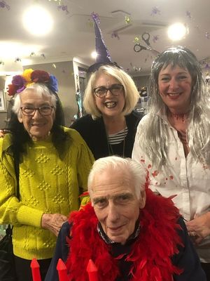 Residents Jen and Terry Butler and Family at last year’s HC-One Littleton Lodge Care Home Halloween Party