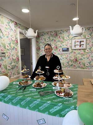 Colleague at HC-One’s Littleton Lodge Care Home’s Macmillan coffee morning event
