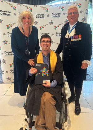 Tom Crone with Meryl Green and High Sheriff Brian Welti.