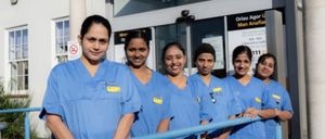 Sheeja, Reshma, Sibi, Jayalekshmi, Abida and Ardra are all from India and are working on Y Bannau ward at Brecon hospital. PTHB