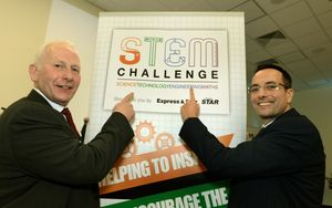 Malcolm Eyre, left, and Shropshire Star editor Martin Wright