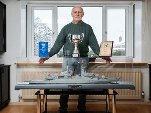 Supporting image for story: Telford model-maker wins four awards for impressive Royal Navy ship that took more than eight years to build