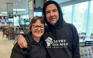 Lynn Pritchatt of Mel Evans MBE Foundation with ex-Premier League star striker Marcus Stewart