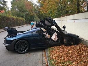 Supporting image for story: New £750,000 McLaren Senna crashes just hours after delivery