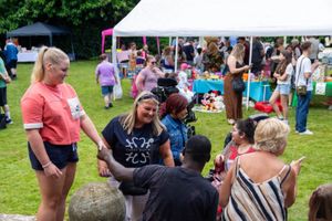 Reunions with staff and students. Photo: Penn Hall School