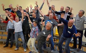 The group of beginner singers became increasingly confident performers as the rehearsals went on