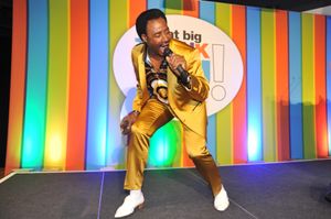 Donchez delighted the audience with his hit Wiggle and Wine – getting the audience up on their feet