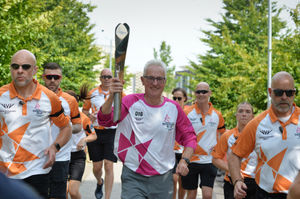 Baton-bearer Paul Sanderson