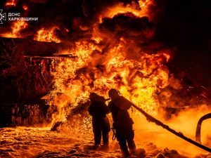 Supporting image for story: Kyiv hits Russian airbase after Moscow pounds Ukraine with hundreds of drones