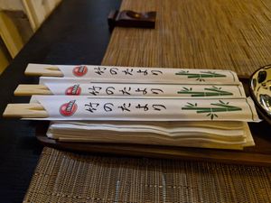 The authentic touches, like proper chopsticks, added to the effect