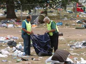 Supporting image for story: Big V Festival clear-up begins at Weston Park