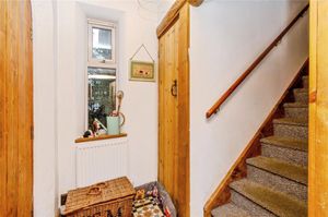 The stairs to the upstairs accommodation