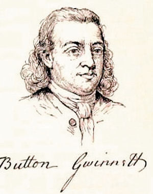 Button Gwinnett – and his valuable signature