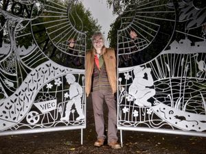 Supporting image for story: 'A true community project': Wolverhampton gates created by JRR Tolkien's great-nephew restored and officially re-opened