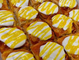 Delicious treats like cinnamon buns were available to buy