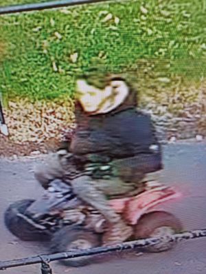 Have you seen this male on a miniature quad bike?