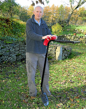 Ivan Williams with his spade