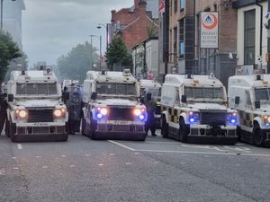 Supporting image for story: Police attacked during further violence in Belfast