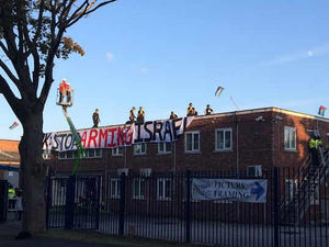 Supporting image for story: Two women charged over Gaza protest on Shenstone factory roof