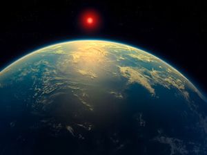 Artist's impression of the K2-18b exoplanet