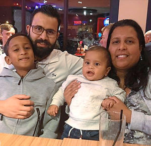 A loving family – Arathi Nahar and her husband Jaswinder Singh with the two boys they adored, Sanjay Singh, 10, and 23-month-old Pawanveer 