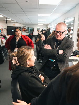 Mayor of the West Midlands, Richard Parker, in the academy's Hair & Make Up department