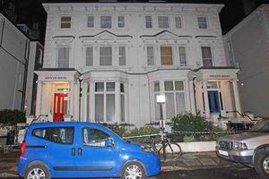 Police at the care home in London where Mr Silverstone was found. Picture: Nigel Howard/London Evening Standard
