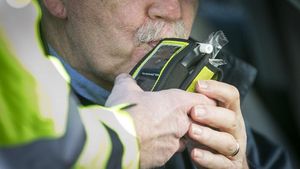 A Knighton man crashed his car while over the drink drive limit