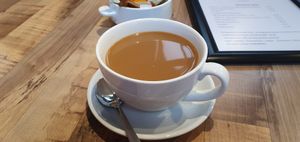The coffee is freshly made and very refreshing