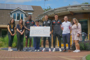 Stars from Walsall FC enjoy a day of sporty-themed activities at Acorns Children’s Hospice
