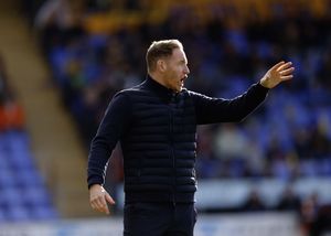 Shrewsbury Town boss Gavin Cowan during the game against Cheltenham Town