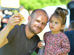 Sam Smallman with his daughter Lacey Smallman, aged two