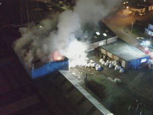 Supporting image for story: West Bromwich fire: 50 firefighters tackle 'significant' factory blaze