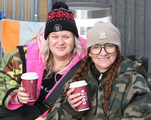 Pictures is Emma Phillips and Sarah Kelly, travelled from South Yorkshire to come see Robbie in Wolverhampton
PB014-2026