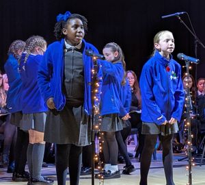 Crudgington primary pupils Hannah Moyo and Isabelle Martin.