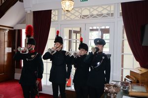 Shropshire Army Cadet Force Bligny Band and bugles welcome guests