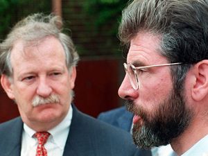 Bruce Morrison and Gerry Adams
