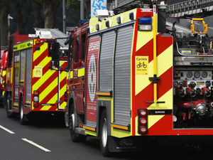 Fire engines.