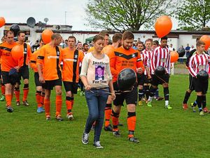 Supporting image for story: WATCH: Family and friends of Wolverhampton stab victim Tom Kirwan take to pitch in fight for justice