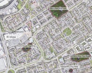 The Castle Vale spaces being considered for improvements. Taken from Birmingham Council consultation page.