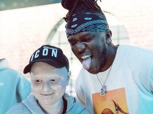 Supporting image for story: KSI and Sidemen welcome 14-year-old leukaemia survivor from Shropshire for dream day out