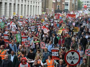 Supporting image for story: Shropshire campaigners join celebs in anti-austerity march